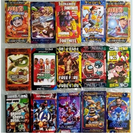 100 Cards Cartinha jogar bafo Personagens Menina Now United Snoopy Rebelde Lol Wandinha Frozen