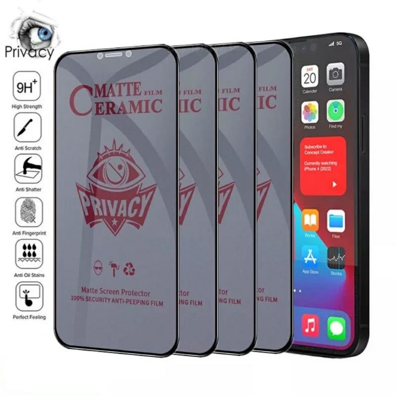 Vidro Temperado ANTI-Riscos Cerâmica Espião Completo/Privacidade OPPO A37 A17 A3S A5S A12 A15 A16 A17 A52020 A57 2022 A5