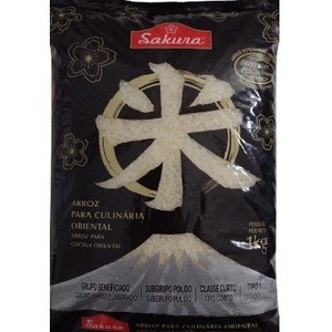 Arroz Japonês Oriental para Sushi KOSHIHIKARI Premium Curto 1Kg Sakura