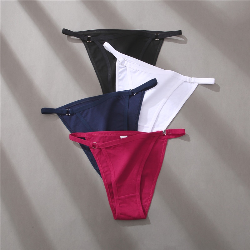 Sexy Roupa Interior Calcinha De Algodão Lingerie Feminina Cuecas Femininas Hoop Design Cintura Briefs Íntimo Biquíni Pan