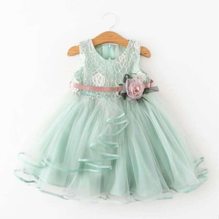 Vestido De Renda Confortável Emenda De 1-6 Anos No Verão