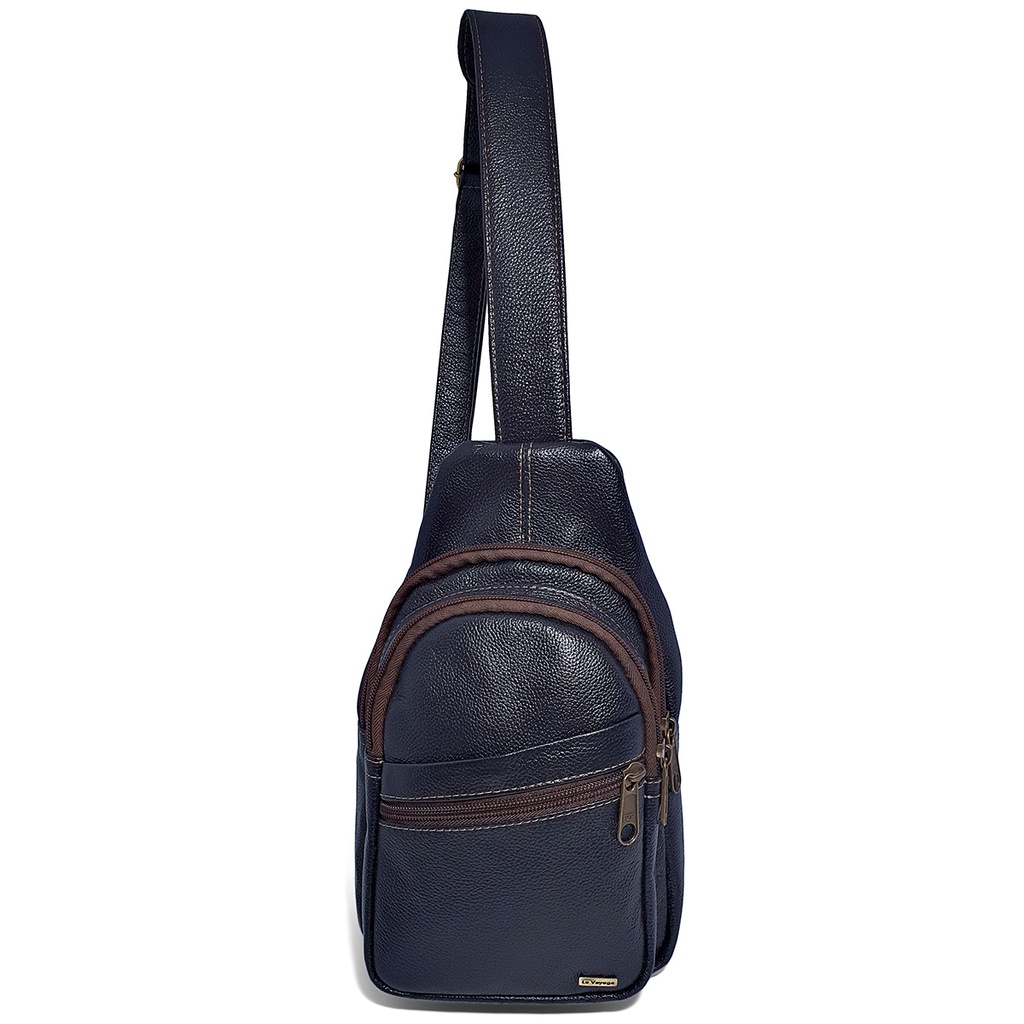 Bolsa Transversal Masculina De Couro Legítimo 5 Bolsos em Oferta na Shopee
