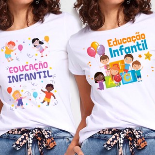 Camisa Educação Infantil pedagogia baby look e plus size
