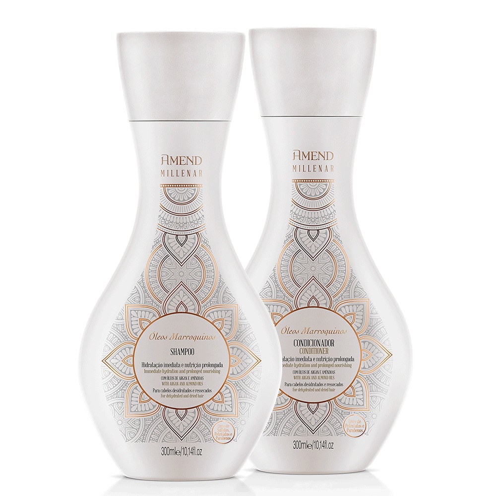 Kit Shampoo e Condicionador Amend Óleos Marroquinos de 300ml
