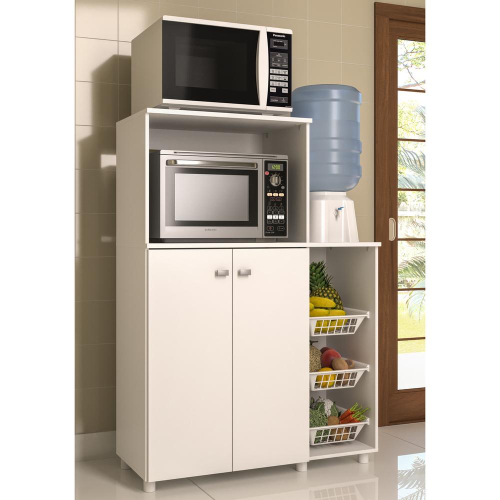 Armário para Forno e Micro-ondas Multimóveis FG2531 Branco com 2 Portas