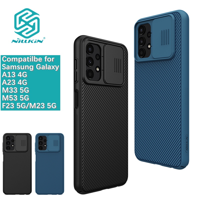 Nillkin Para Samsung Galaxy A13 4G/A23 F23 5G/M23 M33 M53 5G Escudo Da Câmera Protege A Lente Deslizante Anti-Impacto PC Capa Dura De Plástico Protetora Do Telefone