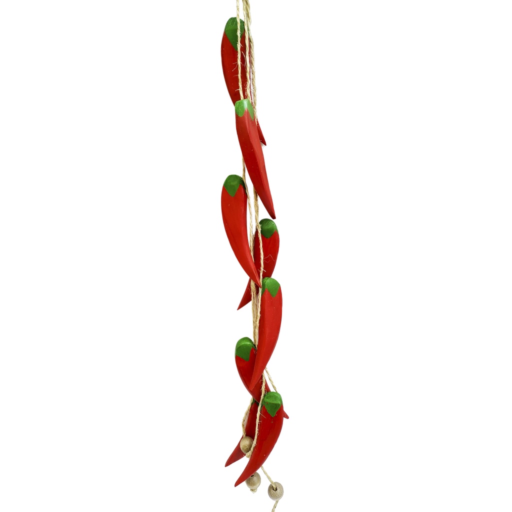 Cacho de Pimenta em Madeira Artesanal 70cm | Escultura Rústica Decorativa | Decoração de Parede para Casa ou Fazenda em Oferta na Shopee
