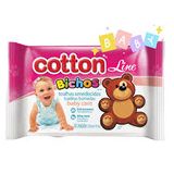 Toalhas Lenços Umedecidos Cotton Line Baby Care Bichos Menino Pacote com 48 Unidades