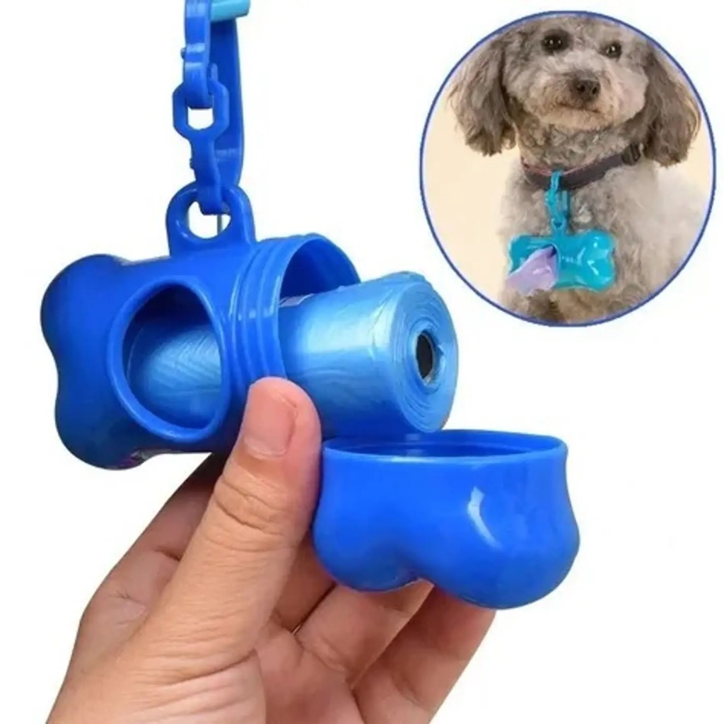 Dispenser Saquinho Lixo Pet Com Dispensador em formato de Osso