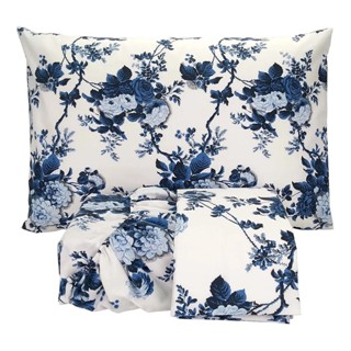 Jogo de Lençol Cama Queen Estampado 03 Peças Com Lese