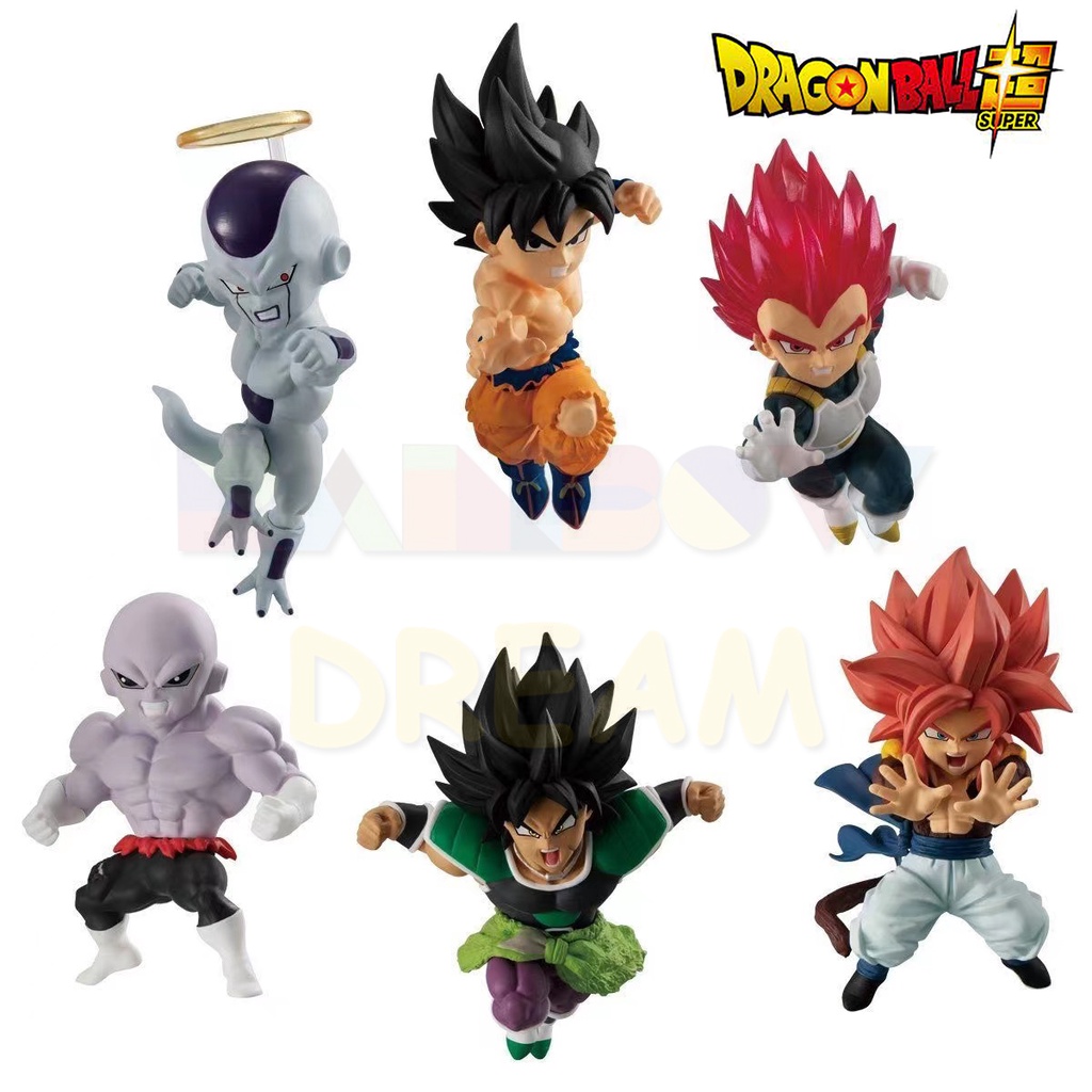 6pcs Anime Dragon Ball Super Saiyajin Filho Goku Vegito Gogeta Ornamento  Boneca Figura 3