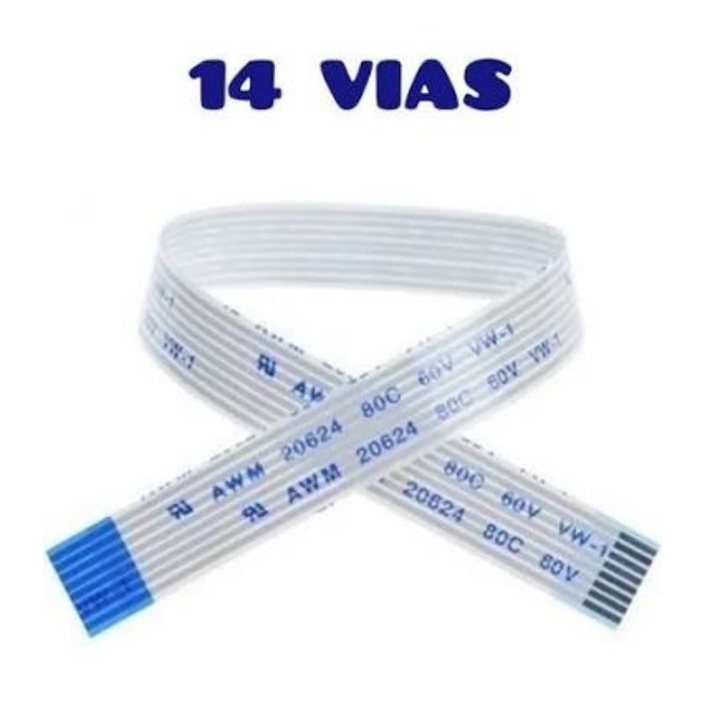 15 unidades Cabo Flat 14 Vias Para Controle Playstation 4 Ps4 Jdm-001 Flex JDS-001