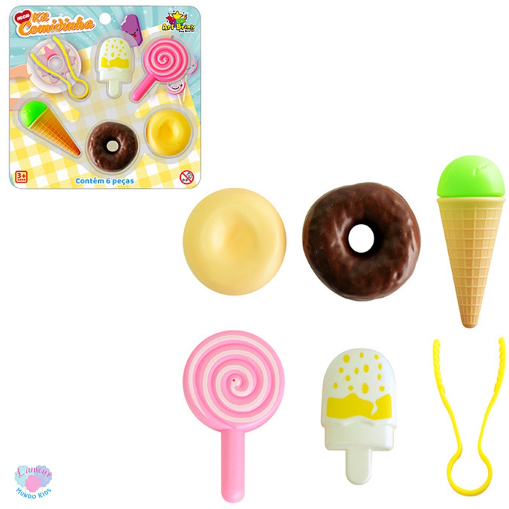 Comidinha infantil doceria pirulito doce sorvete cozinha