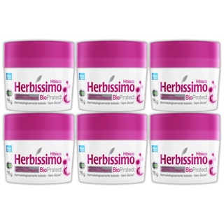 Ki 06 UN - Desodorante Hibisco Herbíssimo Creme Antitranspirante Bioprotect 55g