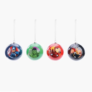 Kit Bola de Natal - Avengers - 8 cm - Natal Marvel - 4 und em Oferta na Shopee