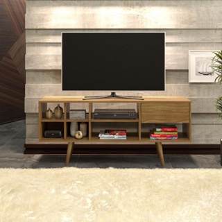 Rack TV 42" com 1 Gaveta Multimóveis CR45006 Natural em Oferta na Shopee