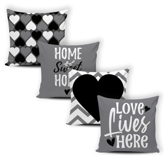 Kit 04 Capas de Almofada Decorativas Modernas Luxo - 075 em Oferta na Shopee