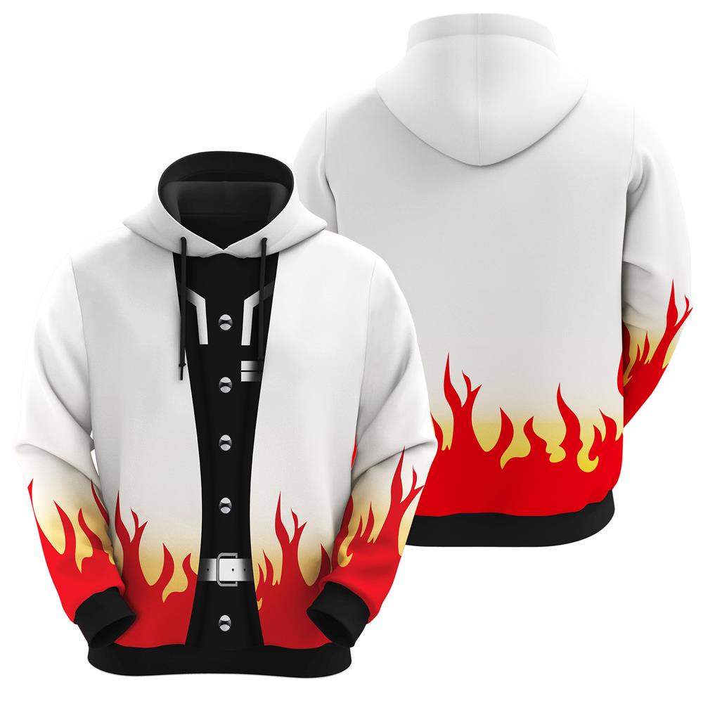 Blusa Moletom Sublimado Full 3D Manto Rengoku
