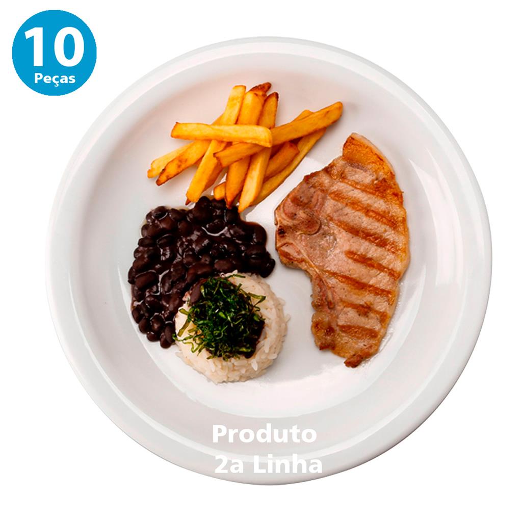 Jogo 10 Prato Raso Hotel Iguacu Porcelana Germer 2a Linha em Oferta na Shopee