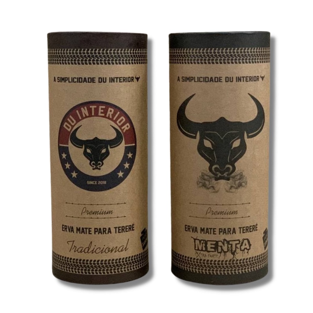 KIT ERVAS MATE PARA TERERÉ DU INTERIOR MENTA EXTRA FORTE E TRADICIONAL 500G