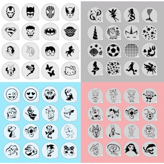 Stencil Personagens Infantis Kit 64 Moldes 7x7cm em Oferta na Shopee