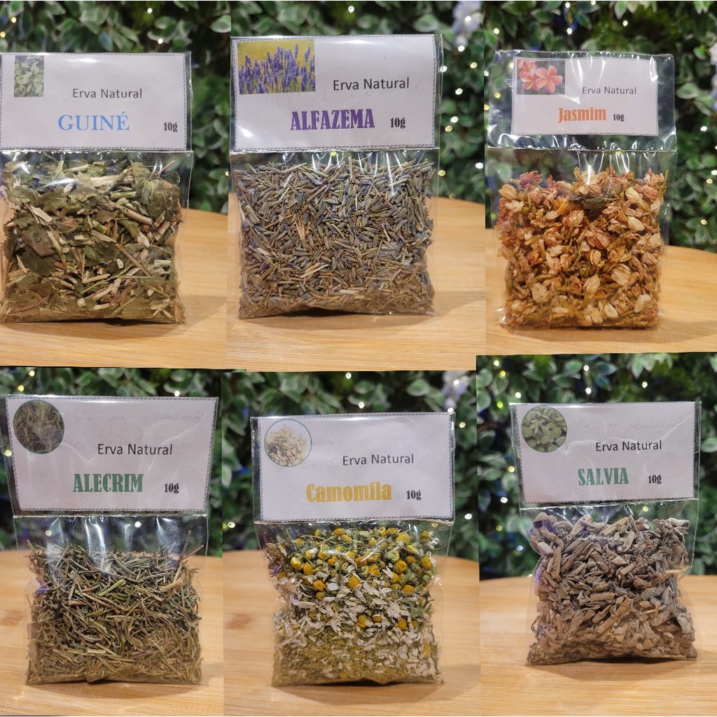 Ervas secas - diversas Opções - Erva natural