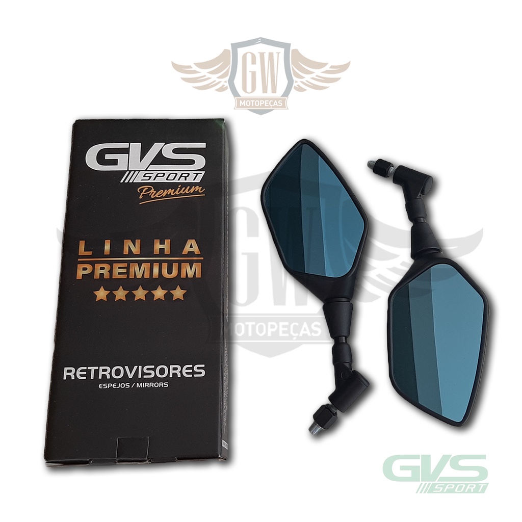 Retrovisor Gvs Xre 300 Giro 360 Honda Lente Convexa Azul em Oferta na Shopee