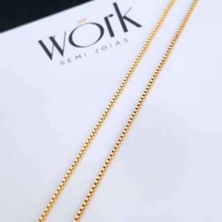 Corrente Feminina Veneziana Dourada 45cm / 50cm / 60cm - Banhado a Ouro 18k em Oferta na Shopee