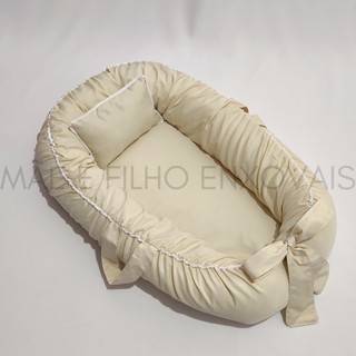Kit Ninho Redutor de Berço + Almofadinha para Apoio Palha Modelo Luxo Menino e Menina Tecido Micropercal Pronta Entrega