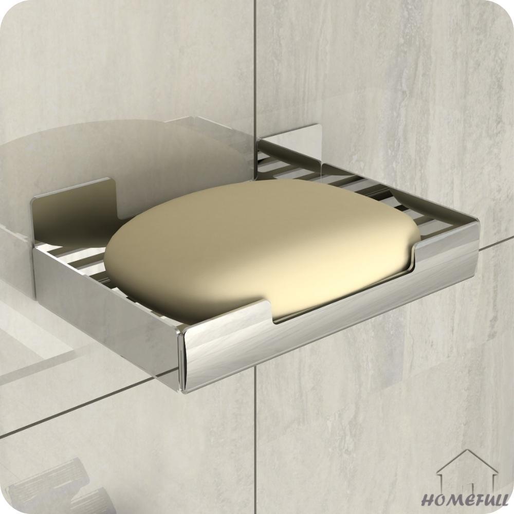 Porta Sabonete Para Banheiro Saboneteira Inox Adesivo ELG em Oferta na Shopee