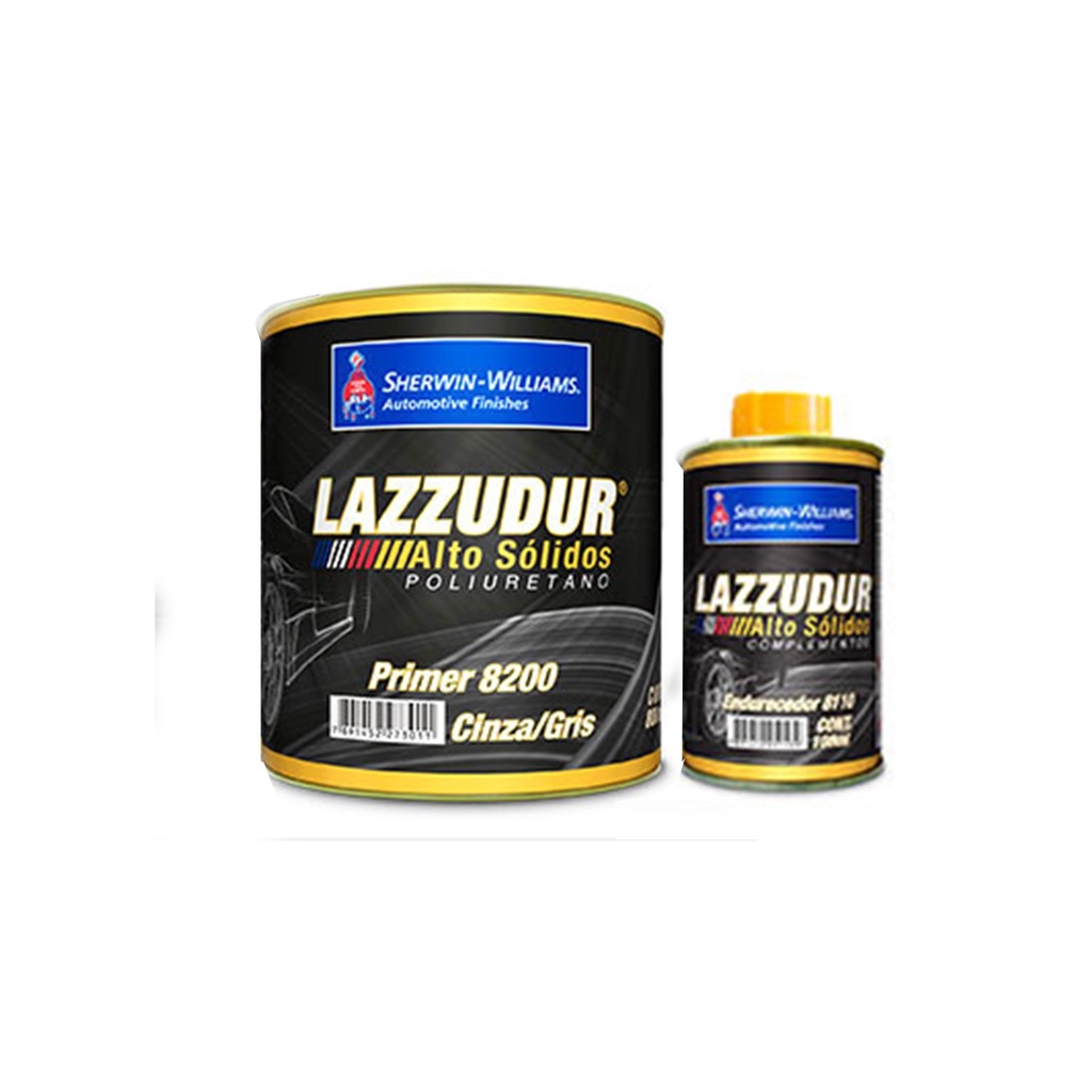 Primer Automotivo Pu Cinza/gris 8200 Lazzuril Alto Solido em Oferta na Shopee