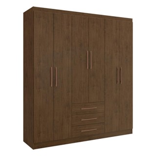 Guarda-Roupa 6 Portas 3 Gavetas Vegas Multimóveis CR4148 Amarula