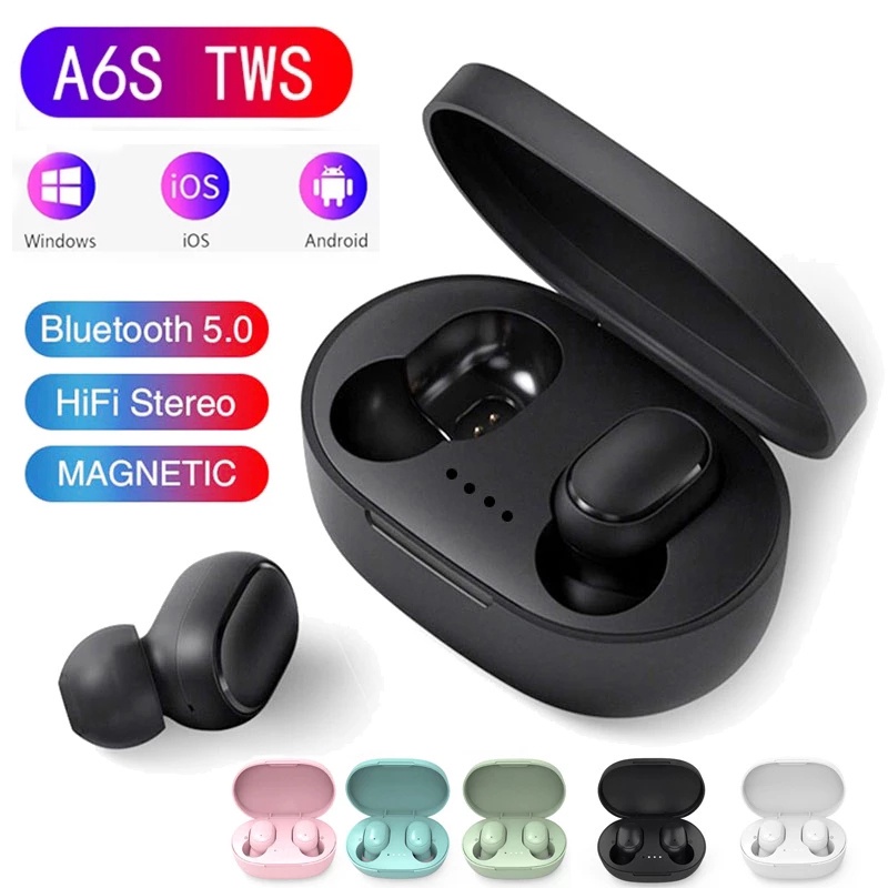 A6S Fone De Ouvido Sem Fio Bluetooth TWS Fones De Ouvido De Controle Mini Sports 5.0 Bluetooth True Wireless Earphone