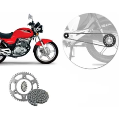 Kit Relação Transmissão Suzuki Gsr 150 2011 A 2017 Aço 1045 KTD0153