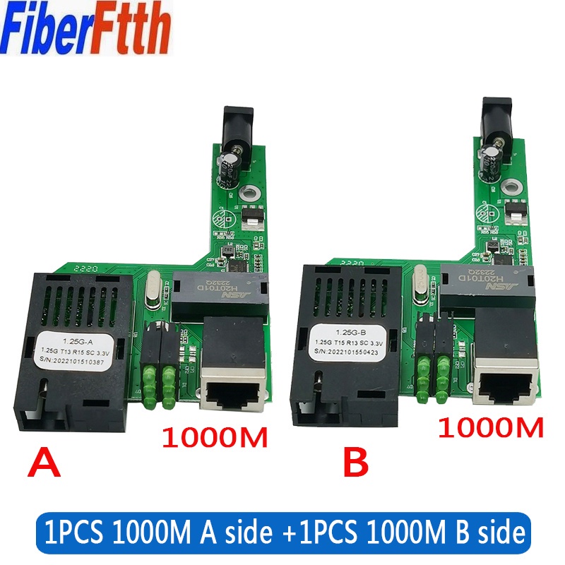 Htb-gs-03 A + B Conversor De Placa De Circuito Impresso Mídia Fibra Óptica Gigabit 1000mbps htbgs03