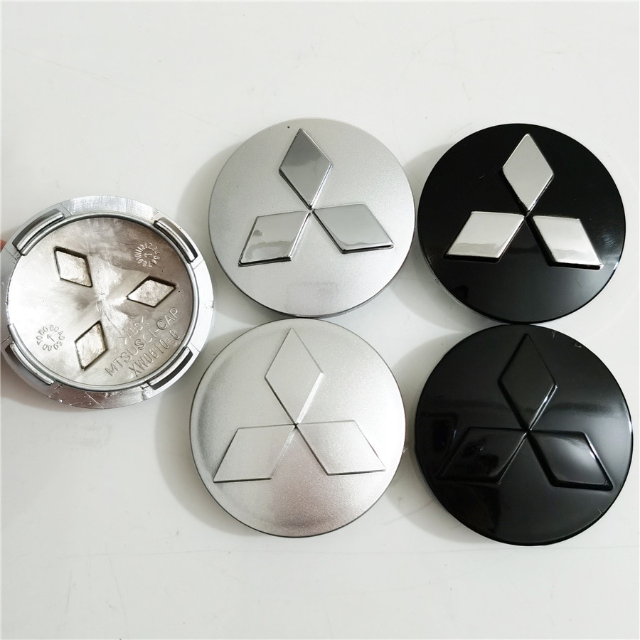 60mm 4pcs Capa Do Cubo Centro Da Roda Carro Crachá Mitsubishi Outlander ASX L200 Lancer 9 10 Pajero GXS 3000GT Xpander Eclipse