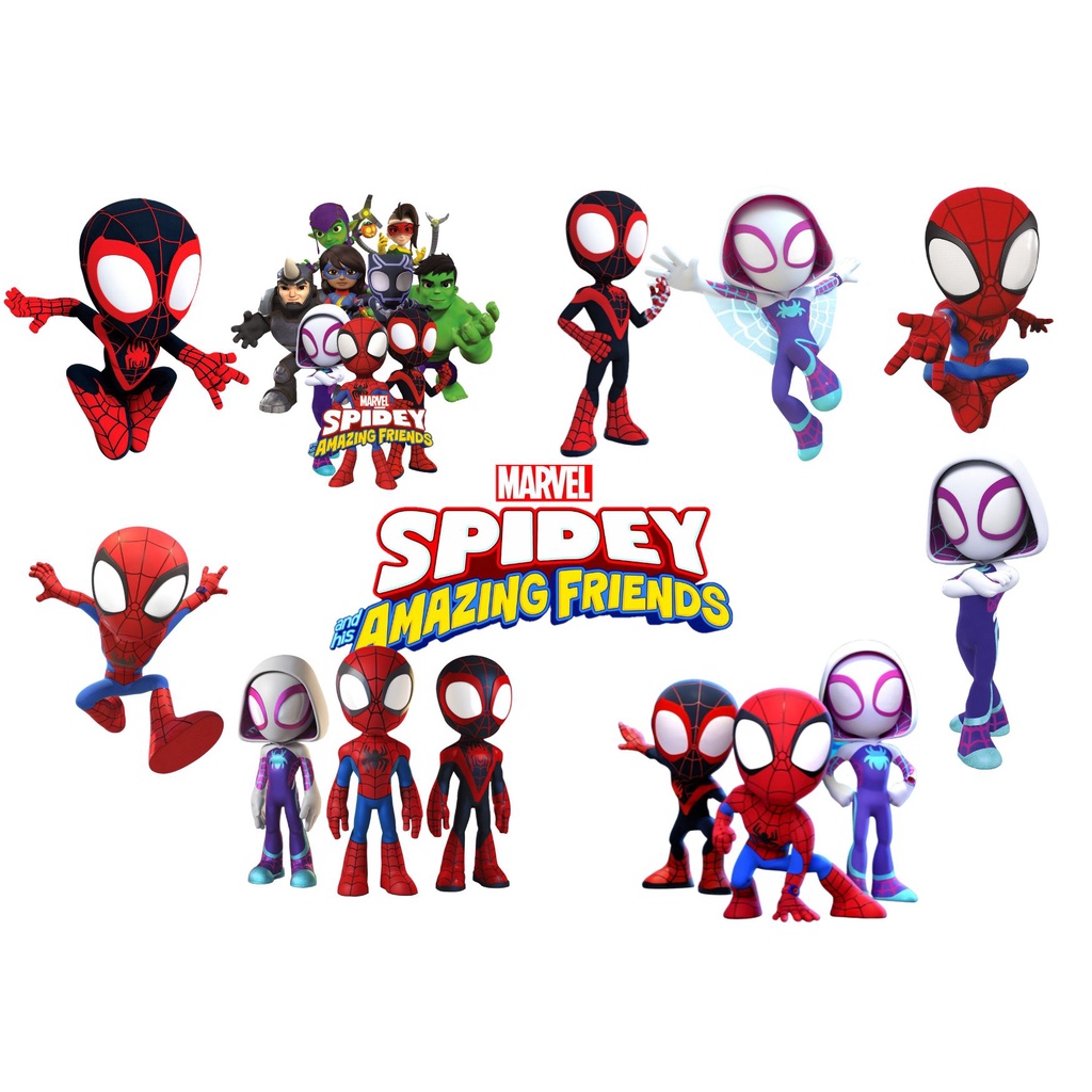 100 Apliques Spidey homem aranha baby cute  Toppers Tags Tubetes Docinhos Festa Enfeites para Aniversário em Oferta na Shopee