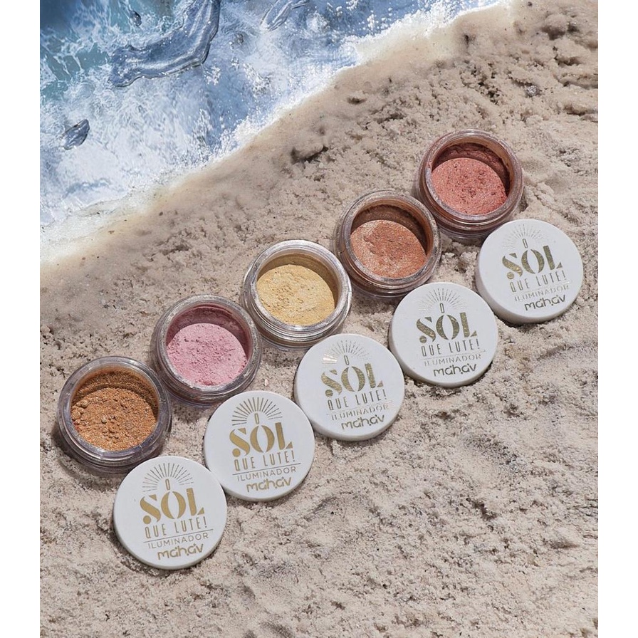 Kit 5 Iluminador Solto o Sol que Lute Mahav em Oferta na Shopee