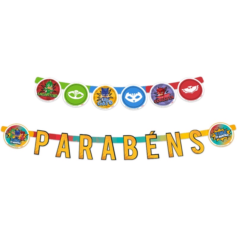 Faixa Parabéns Pj Masks - Regina