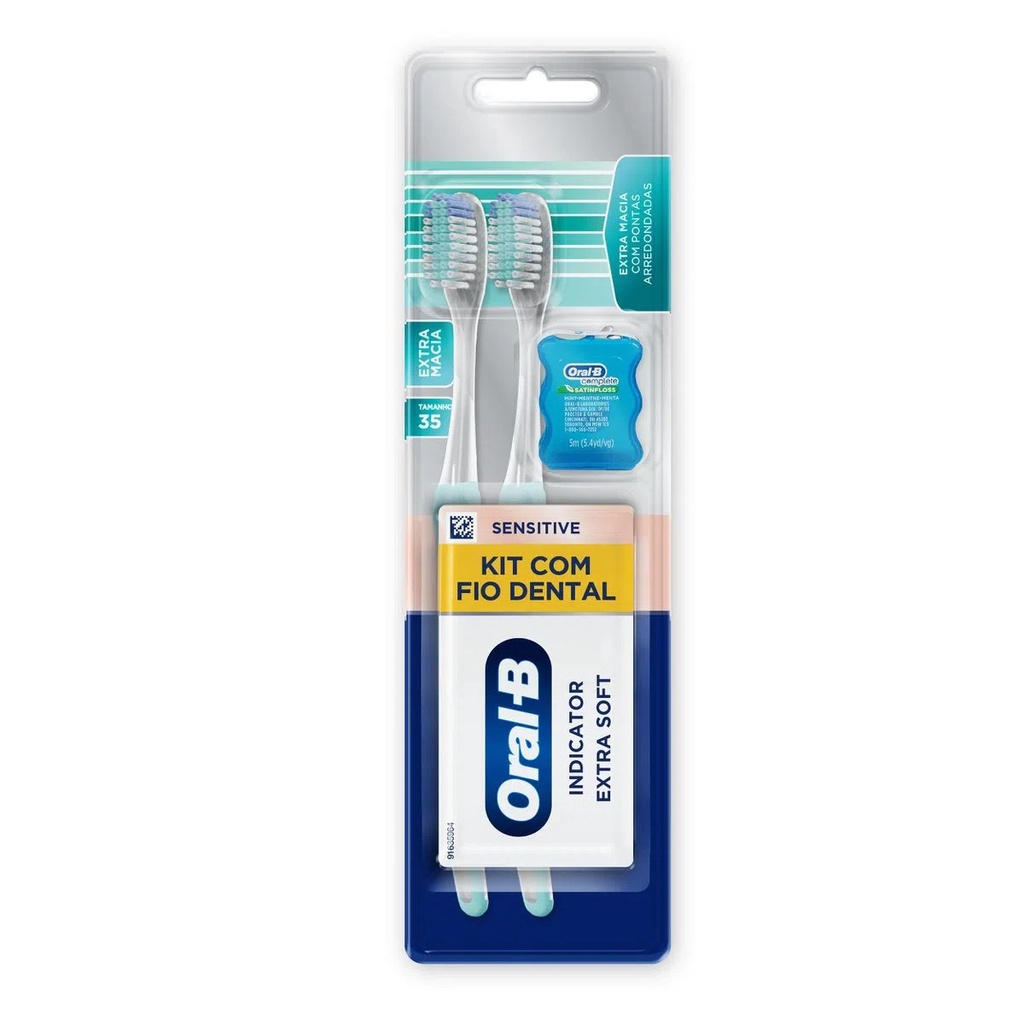 Kit Oral-B/ 2 escovas- Indicator Extra Soft/ Indicator