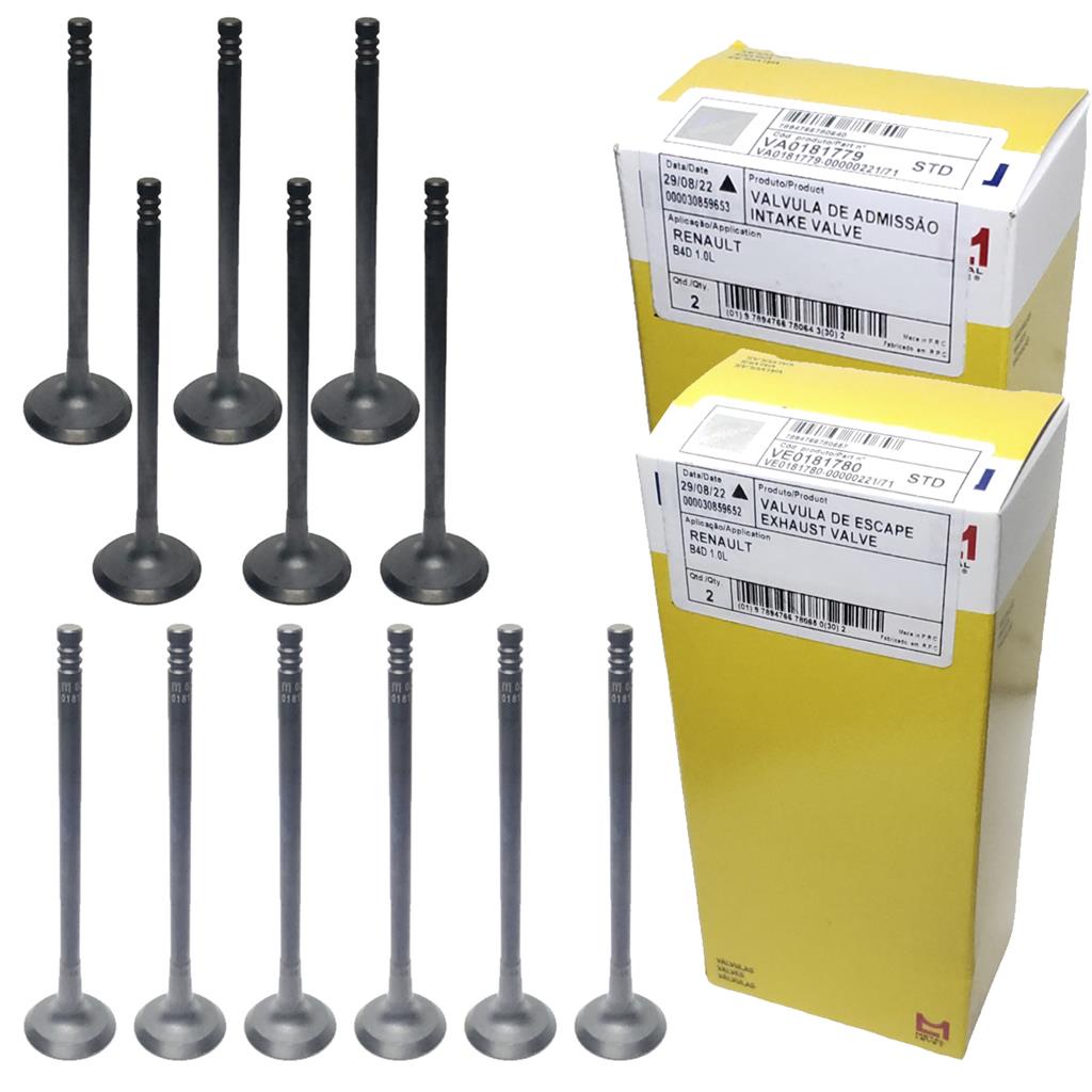KIT VALVULAS DE ADMISSAO E ESCAPE RENAULT KWID 1.0 12V SCE