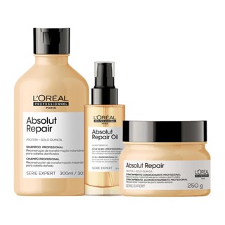 Kit L'Oréal Professionnel Serie Expert Absolut Repair Gold Quinoa Sh- Shampoo e Máscara e ...
