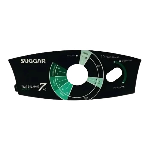 Adesivo Para Painel Tanquinho Suggar Turbilhão Max 7kg Original