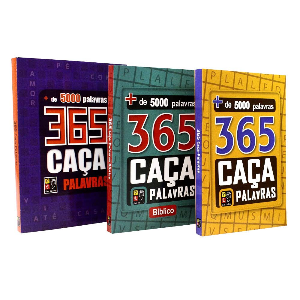 Kit 365 Caça Palavras Amarelo + Roxo + Bíblico