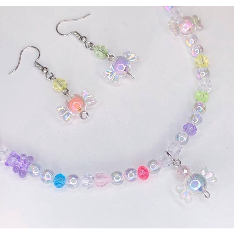 kit colar, brinco e phone strap candy sugar pop astro kpop (jinjin, mj, eunwoo, moobin, rocky e sanha)