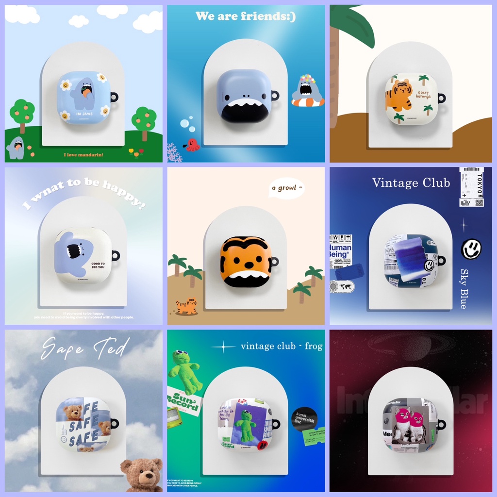 【 Galaxy Buds Série Case 】 MOMO Coleção De Estojos Rígidos 2 Korea Made Design D