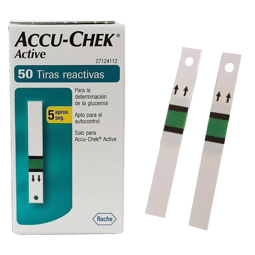Tiras Para Controle De Glicemia Accuchek Active Com 50und