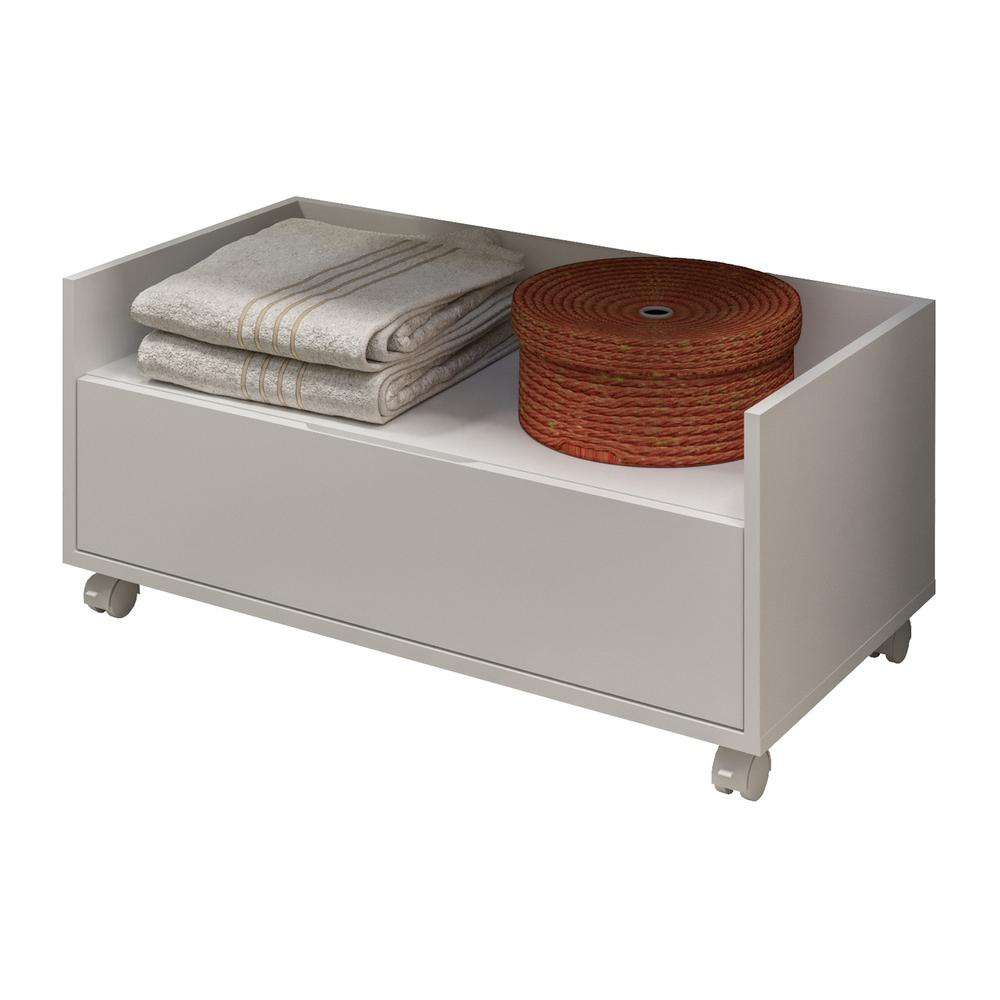 Balcão para Banheiro c/ Rodízios e 1 Gaveta Multimóveis Branco - Home & Living