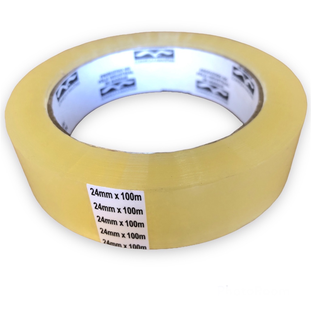 Fita adesiva transparente Larga 24x100 -  Embalar Caixa Resistente - 01 rolo em Oferta na Shopee