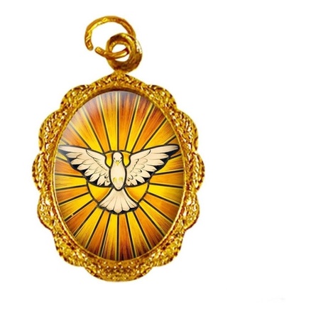 Kit Medalhas de Alumínio Divino Espírito Santo Mod.2 Dourada